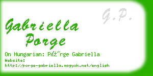 gabriella porge business card